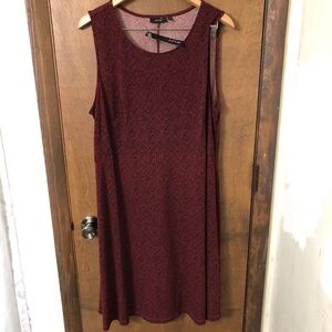 Apt. 9 Women’s 1X Red Sleeveless Sheath Dress NEW